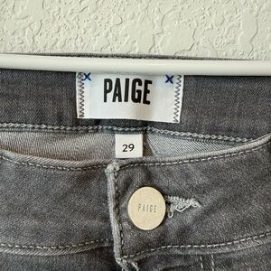 NWOT PAIGE Stone Dust Leggy Ultra Skinny Jeans